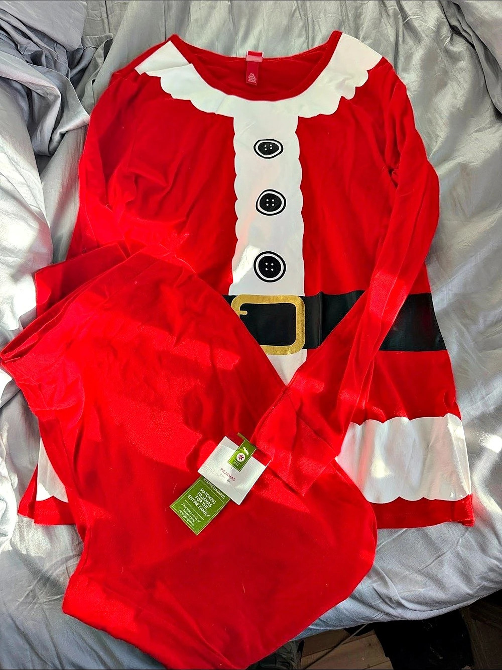 Target Red Santa Matching Family Pajama Set Red & White women XXL